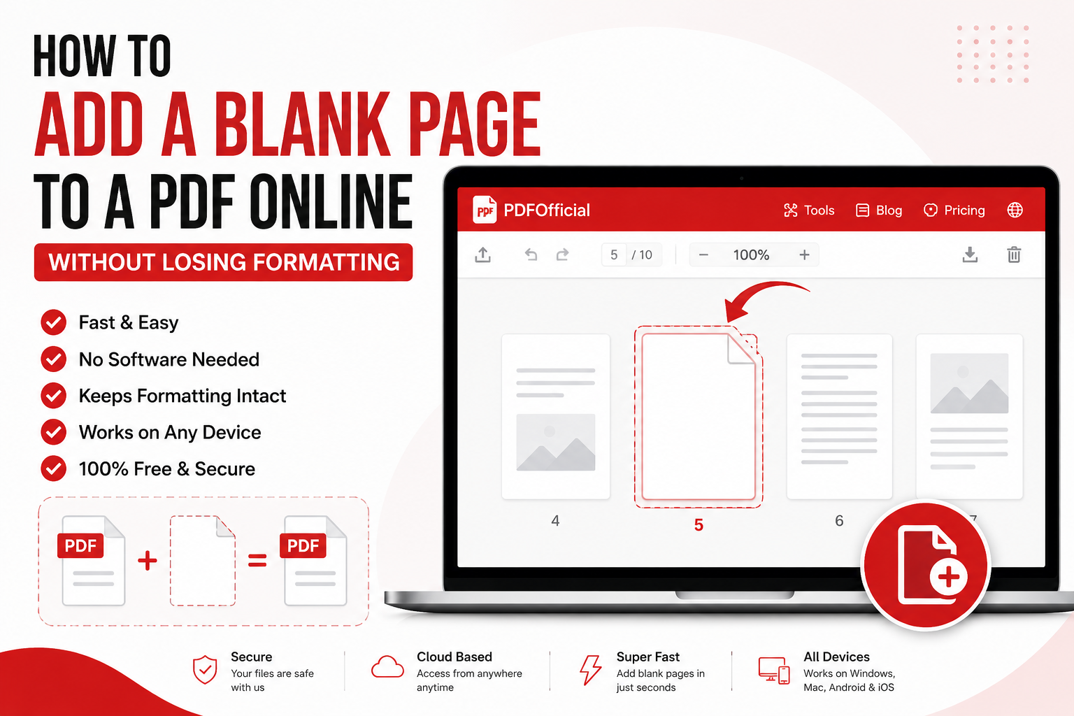 How to Add a Blank Page to a PDF Online Without Losing Formatting